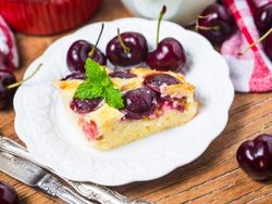 Dessert de la Cheffe - Zoe Gaby - Clafoutis cerise sans gluten et amandes