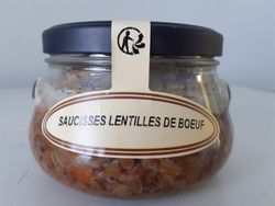 Saucisses de boeuf lentilles - 500 g